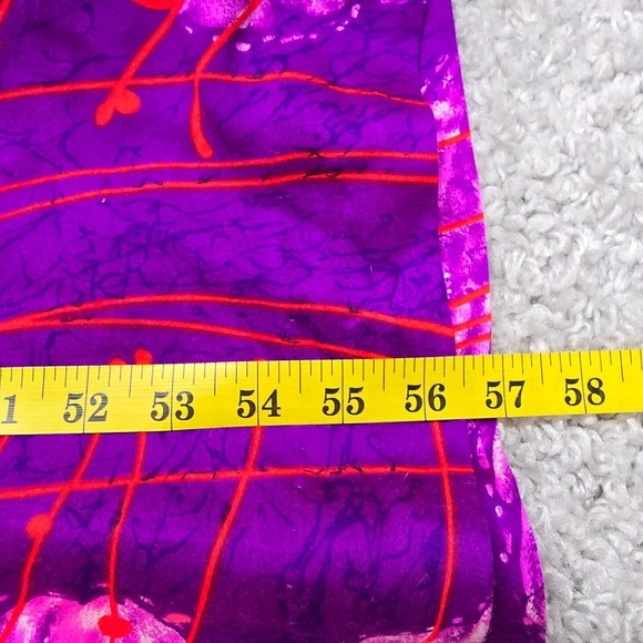 Vintage Liberty House Maxi Dress Womens 14 Purple Kiyomi Tropical Resort 60s 70s - Picture 14 of 15